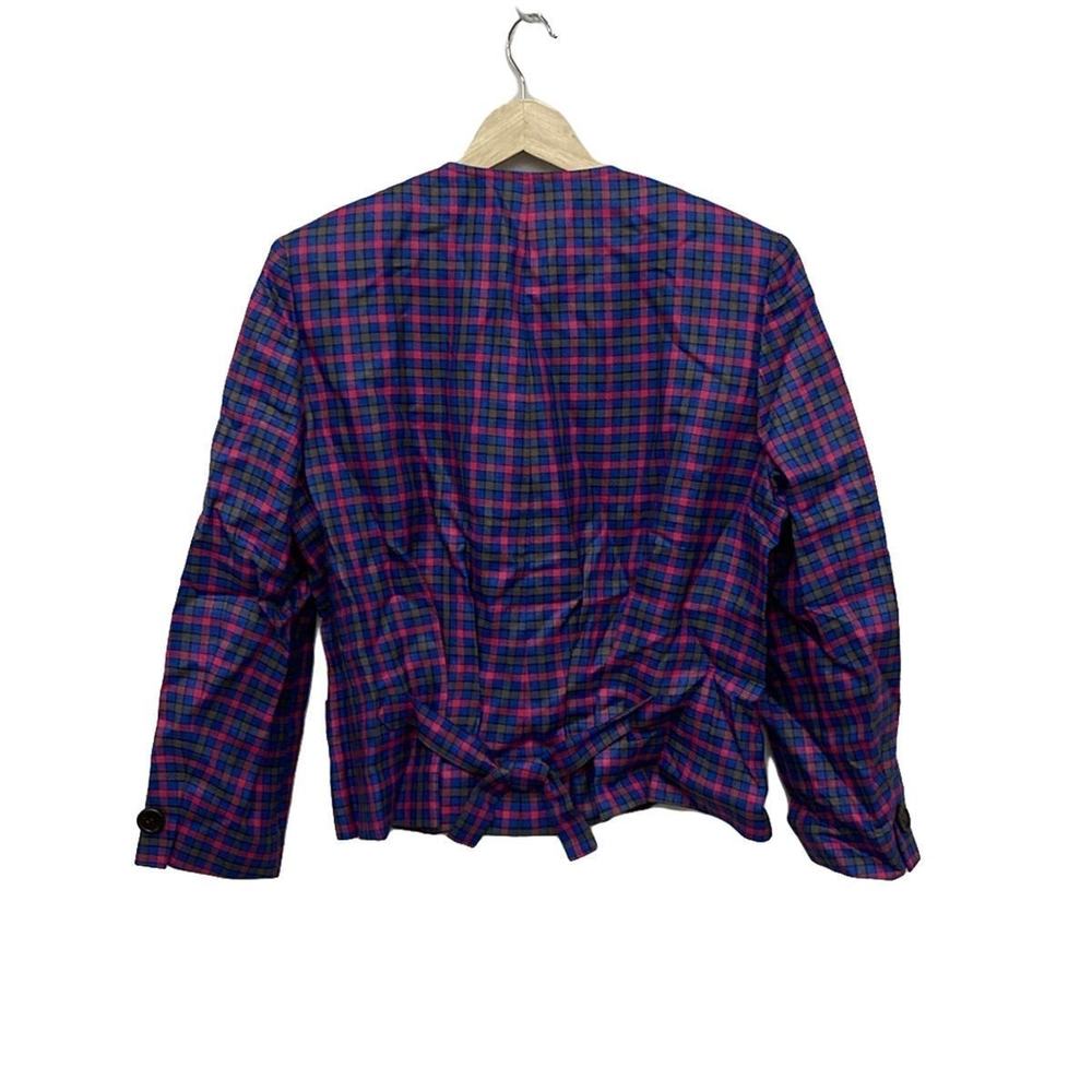Dior Checked Pattern Long Sleeve Jacket Blue - image 2